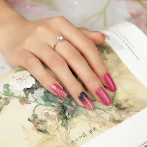 Waterproof Korean Nail Stickers Manicure Decoration Beauty 100% Polish Custom logo ZB Series Nail Wrap Stickers