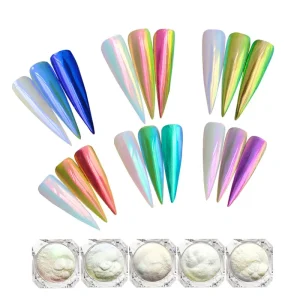 White Chameleon Ghost Pigment Powder Cosmetic Color Shift Pearl Aurora Epoxy Resin Nail Polish Pigments Powder