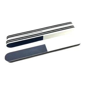 White Double Sided Soft EVA Emery Round Shape Nail Buffer File with Custom Logo for Nail Salon Quick Shine Polishing