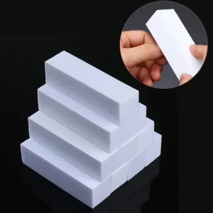 White Nail Art Sanding Sponge Buffer Block Nail Buffers Files Block Grinding Polishing Manicure Nail Art Tool