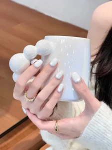 White Press on Nails