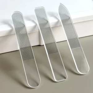 Winsome Beauty Round Drop Shape Square Shaped Crystal Nano Glass Single Sided 9cm Nail File for Polishing