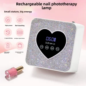 Wireless Rechargeable Nail Lamp for Diamond Sticking UV LED Curing Light Salon Use Manicure Dryer with USB Charging