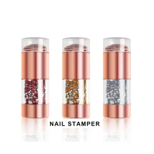 Women’s DIY Nail Art Stamping Plate Kit Custom Logo Double Sided Silicone Tools for Manicuring Beauty Nail Art Printing Tool
