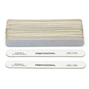 Wooden Nail File Professional Nail Art Sanding Buffer File 100 180 240 Double Side for Salon Manicure Pedicure UV Gel Tips