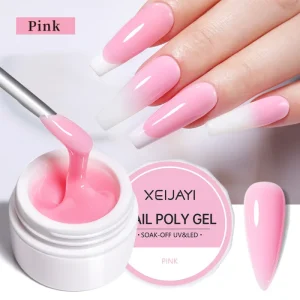 XEIJAYI Nail Extension Gel Manicure Professional Soak Off Quick Extension Crystal UV Gel Vegan Painless Crystal Gel
