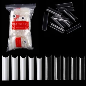 XL Size Long Coffin C Curve ABS Material Nail Extension Tips 500pcs Artificial Tips for Nail Enhancements