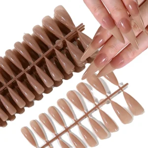 XS/S/M 30pcs Cat Eye Design Full Cover Short Almond Shape Shiny ABS Artificial Nails Tips Press on Without Glue