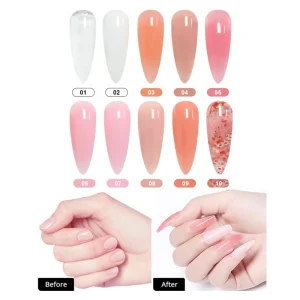 YOUGEL Nail Soft Gel Non Sticky 3D Solid Carving UV Gel Glue Soak Off Gel Builder Paste DIY Manicure Nails Designs
