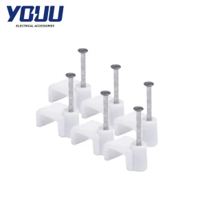 YOUU Cable Nail Clip 10mm Square Cable With Plastic and Steel Material White Black Accessory