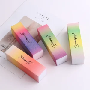 Yihuale Gradient Nail Buffer Sanding Block Polisher Buffing File 60 80 100 Grit for Acrylic Nail Art Kit Manicure Tools