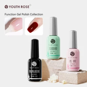 Youth Rose 15ml Function UV Gel Polish No Wipe Top Coat Hardener Structure Gel 4 In 1 Rubber Base Coat Color Gel Nail Supplies