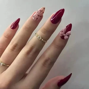 Z889 Private Label Extra Short Stylish Round French Tip Press on Nails With Special Occasion