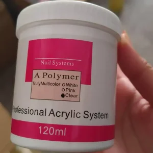 ZHI JIA Jar Nail Art Acrylic Powder White Clear Pink Carving Crystal Polymer 3D Dipping Nail Acrylic Powder for Nail Extension