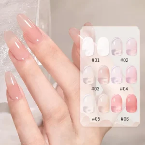 ZRKGEL 15ml 6colors Nails Factory Odorless Uv Gel Ice Jelly Gel Private Label Soak Off Long Lasting Uv Gel Polish