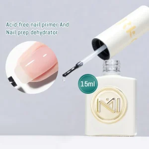 ZRKGEL 15ml Nail Dehydrator Primer Acid Free Natural Nail Prep for Acrylic UV Nail Polish Fast Dry Superior Bonding Top Coat 1kg