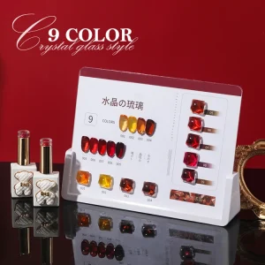 ZRKGEL 9 Clear Colors 15ml Long Lasting Sheer Jelly Gel Nail Polish Set Non Toxic Material Salon Grade Jelly Syrup Effect Gel