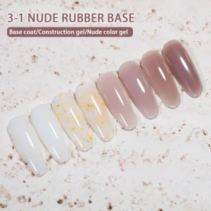 ZRKGEL Hot Selling Painless Low Heat 4 Colors HEMA TPO Free Rubber Base Building Gel in Bottle UV Gel Nail Polish Set for Salon