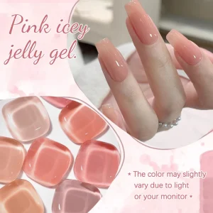 ZRKGEL Imported Raw Material New Product Series Icy Jelly Gel Nail Polish 18 Translucent Pink Quick Curable Uv Gel