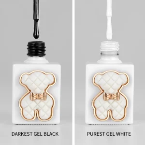 ZRKGEL Nails Gel Suppliers Odorless 15ml Supper White and Black Solid Gel Soak Off Long Lasting High Pigmented UV Gel Polish