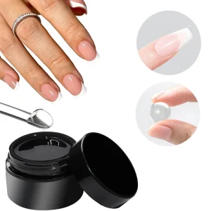 ZRKGEL Solid Nail Glue Gel for False Nail Tips Huge Capacity 15g Press on Nail Glue Solid for Salon Art DIY Need UV Light Cured