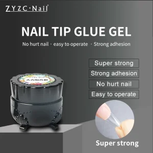 ZYZC Nail Professional UV Gel Non Toxic Clear Non Stick Adhesive Nail Tip Glue Solid Hand & Nail Tips OEM Custom Private Label