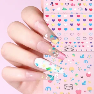 Zhengxiang Self Adhesive Gel Korea Nail Art Stickers UV Sticker for Nail Art Decoration Nail Stickers for Kids