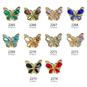 Zircon Butterfly Nail Charms Nails Accessories Art Nail Rhinestone for Decoration