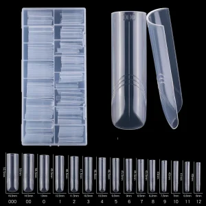 logo Oem clear Extension Gel Acrylic False Form Tips Fast Builder 000 Big Size Almond square Dual Nail Forms Tips